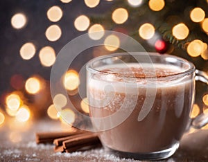 winter, hot cocoa cup, glass cup, snow, atmosphere, christmas eve, marshmallows