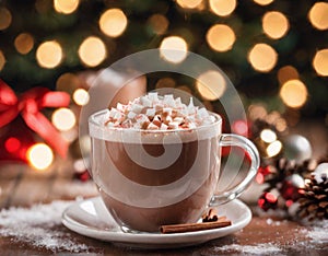 winter, hot cocoa cup, glass cup, snow, atmosphere, christmas eve, marshmallows