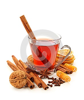 Winter hot drink with spices