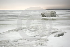 Winter ice sea.white ice