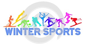 Winter Ice Snow Sports Background