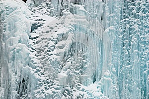 Winter ice waterfall