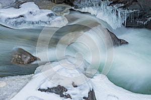 Winter, Iced Boulder Creek