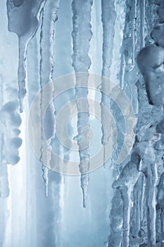 Winter icefall background