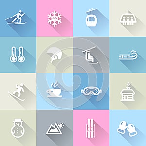 Winter Icons in Flat Design