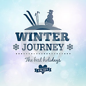 Winter journey holidays poster