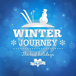 Winter journey poster background