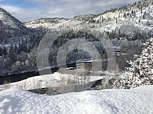 Winter in the Klickitat River Canyon photo