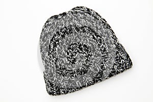 Winter Knit Wool Black Gray White Hat Beanie
