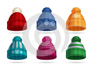 Winter Knitted Hat Set