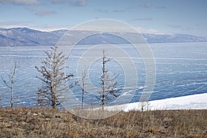 Winter Lake Baikal. Olkhon Island, Russia
