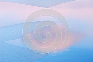 Winter Lake and Cloud Reflections