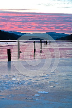 Winter on Lake Coeur d'Alene.