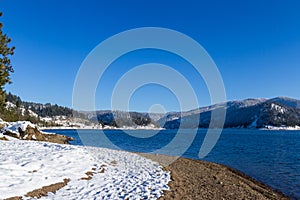 Winter in lake Coeur d' Alene