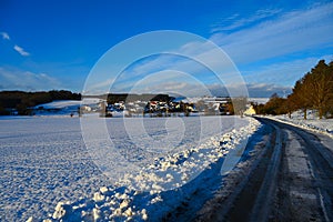 Winter Landsacpe of Breitingen near Ulm