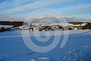 Winter Landsacpe of Breitingen near Ulm