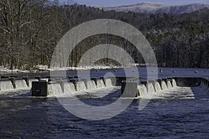 Winter landscape along the South Holston River photo