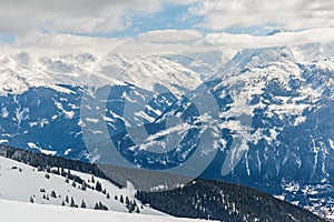 Winter landscape in Alps