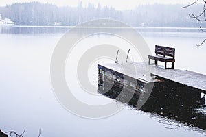 Winter landscape of beautiful Heinola, Finland.