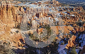 Winter Landscape in Bryce Canyon National Park