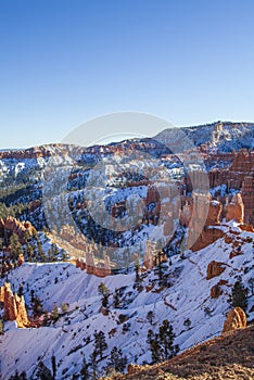 Winter Landscape in Bryce Canyon National Park Utah