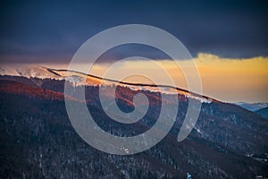 Winter landscape in Bucegi Mountains, Cota 2000, Romania