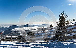 Winter landscape, Bucegi Mountains, Romania