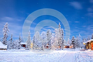 Winter landscape Sweden Lapland photo