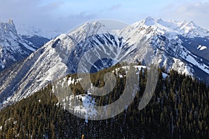 Winter landscape in Canada, Sulphure Mountain view