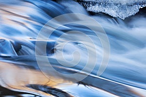 Rabbit River Rapids Framed by Ice