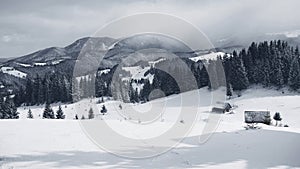 Winter landscape in Carphatians Mountain