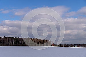 Winter landscape in Central Russia.