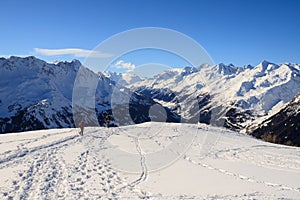 Winter landscape in the Lepontine Alps