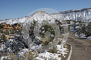 Winter landscape in the Colorado National Monument