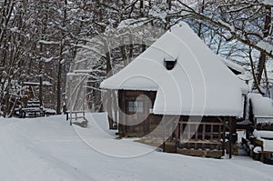 Winter Landscape with cottage