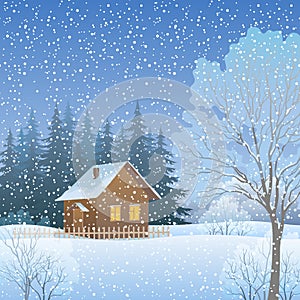 Winter Landscape with Country House