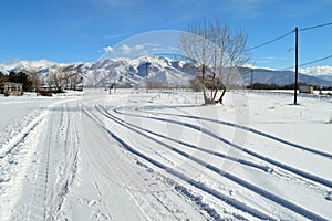 Winter Landscape covered with snow