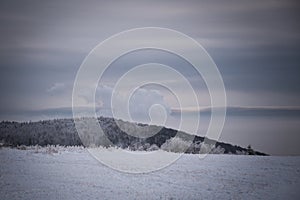 winter landscape in the Czech Republic.