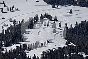 Winter landscape in the Dolomites
