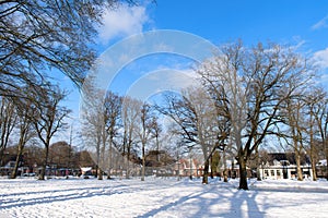 Winter landscape Dwingeloo in the Netherlands