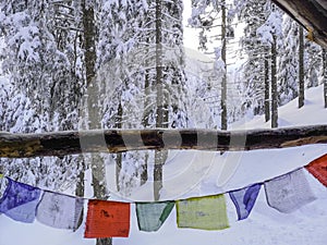 Winter landscape, Fagaras mountains, Romania