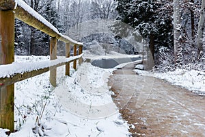 Winter landscape- frozen Ludwig Canal