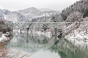 Winter landscape Fukushima Japan