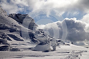 Deep winter in Giant Mountains.