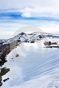 Winter landscape in Gorbea
