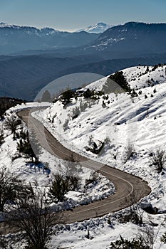 Winter landscape in Greece