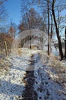 Winter landscape at Havel River.