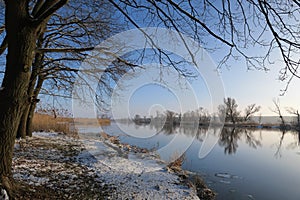 Winter landscape at Havel River.