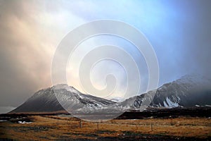 Winter landscape in Iceland