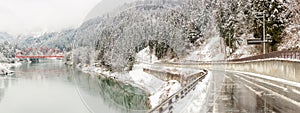 Winter landscape Japan